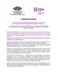 communique de presse - Reims Management School