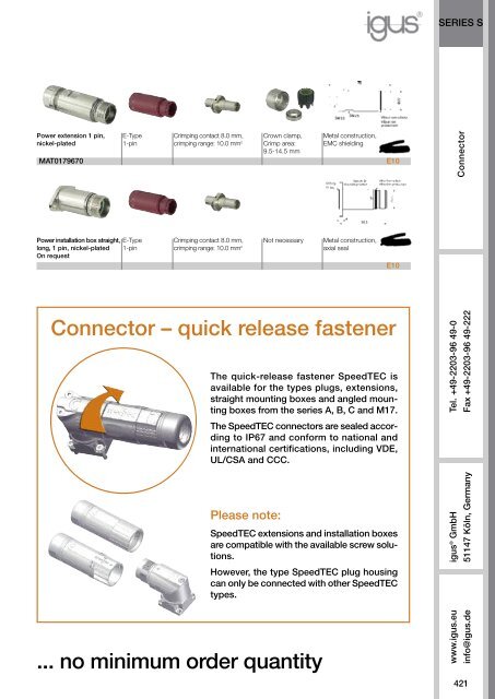 Chainflex cables