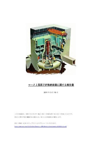 マークⅠ型原子炉格納容器に関する報告書