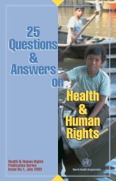 25 Questions and Answers on Health and Human Rights