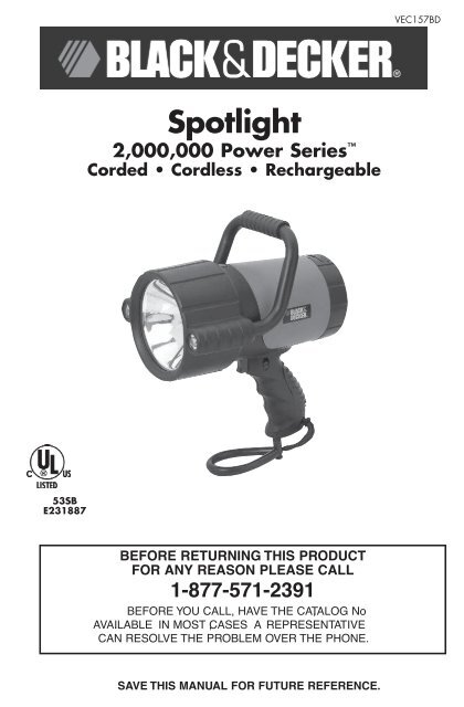 V2 Rechargeable Spotlight - Baccus Global