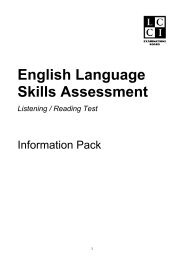 English Language Skills Assessment Listening / Reading Test - LCCI
