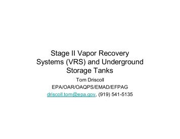 Stage II Vapor Recovery Systems (VRS) and ... - NEIWPCC