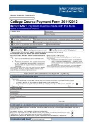 College Course Payment Form 2011/2012 - The Bournemouth ...