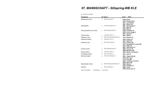 Programm - Reit- und Fahrverein Avenwedde