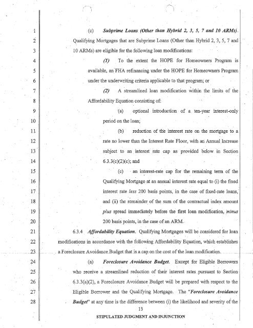 Countrywide Stipulated Judgment and Injunction - Attorney General ...