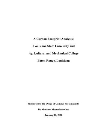 LSU's greenhouse gas inventory - LSU Campus Sustainability