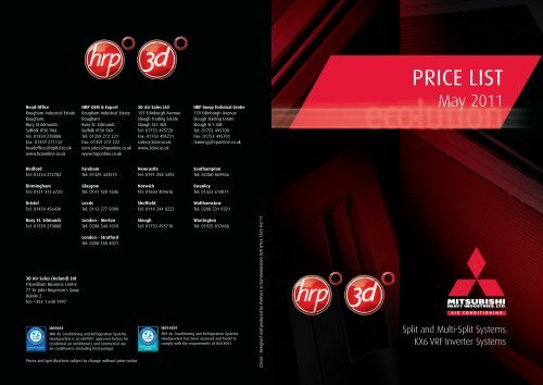 2011 Price List - EUR - Mitsubishi Heavy Industries Ltd.