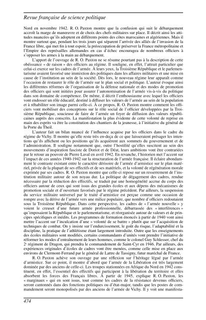 Book review in Revue franÃ§aise de science politique