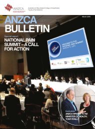 The ANZCA Bulletin - Australian and New Zealand College of ...