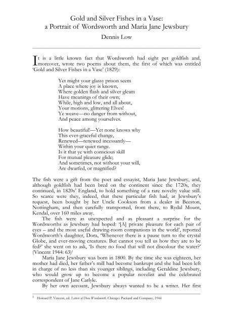 Wordsworth+Jewsbury.pdf - The Friends of Coleridge