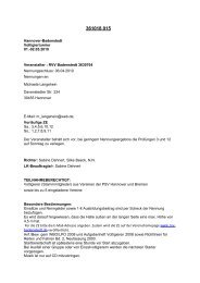 Ausschreibung für unser Voltigierturnier - RVV Badenstedt