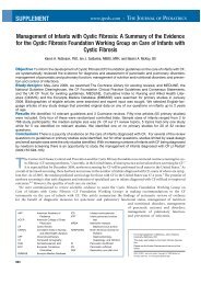 Management of Infants with Cystic Fibrosis: A Summary of the ...