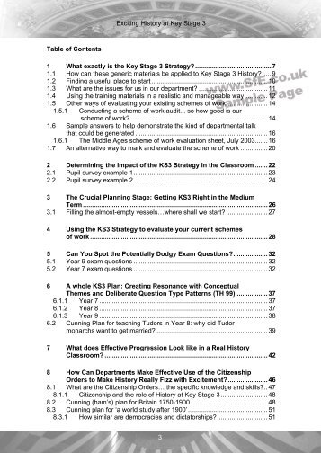 3 Table of Contents 1 What exactly is the Key Stage 3 Strategy ... - SfE