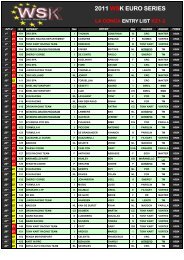 2011 wsk euro series la conca entry list kz1-2 - INTREPID JAPAN