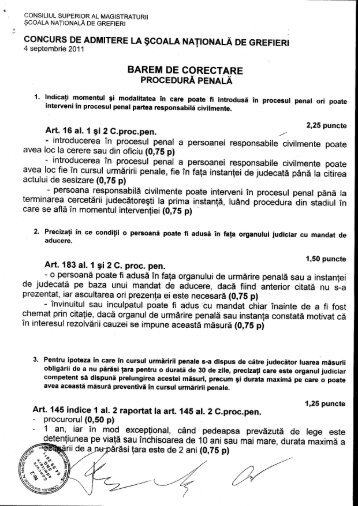 Barem corectare procedurÄ penalÄ