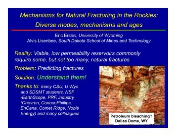 Low-Hanging Fruit: Integrating Rocky Mountain Geology and ...