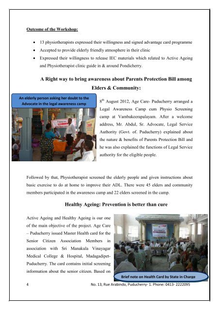 Puducherry - Helpage India Programme