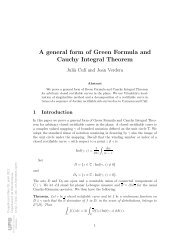 A general form of Green Formula and Cauchy Integral Theorem