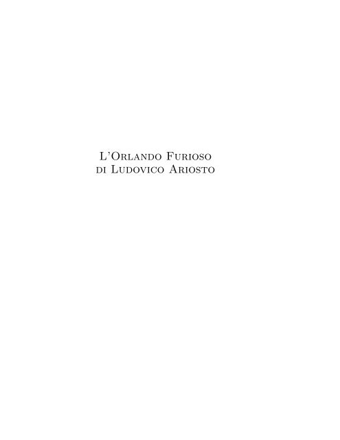 L'Orlando Furioso di Ludovico Ariosto - Infn