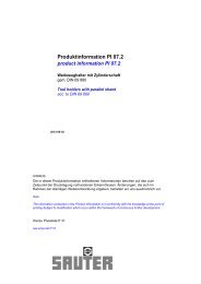 Produktinformation PI 07.2 - Sauter Feinmechanik GmbH