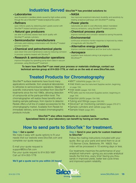 2009 Chromatography Products Guide - Chromalytic Technology