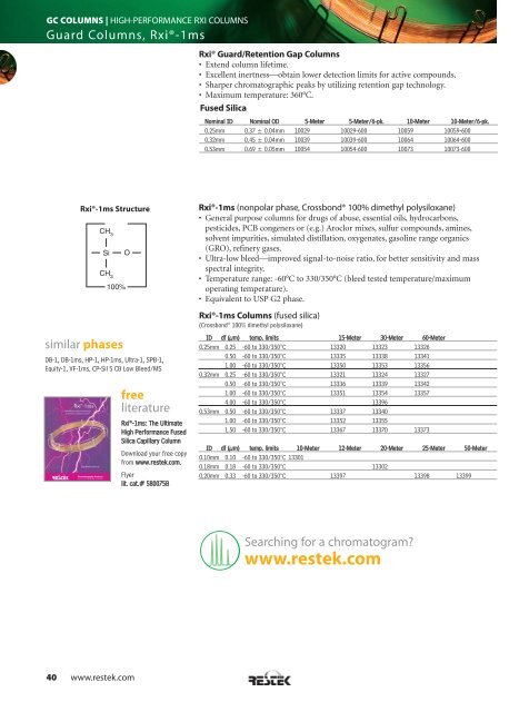 2009 Chromatography Products Guide - Chromalytic Technology