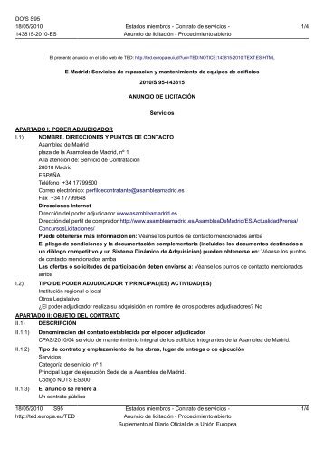 Servicios de reparación y mantenimiento de equipos de edificios