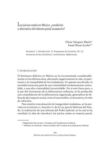 Los juicios orales en México: ¿condición o alternativa del sistema ...