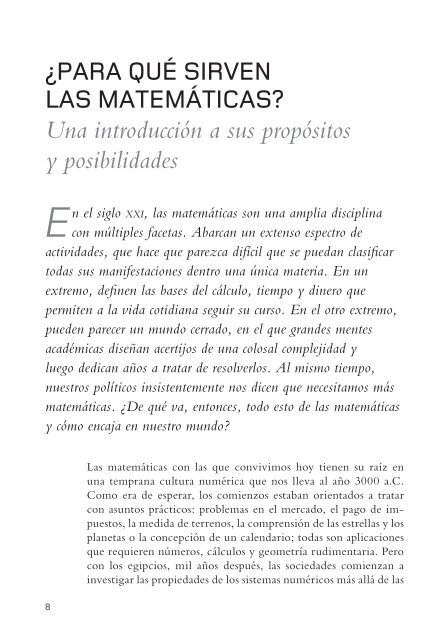 Â¿Para quÃ© sirven las matemÃ¡ticas? - PlanetadeLibros.com