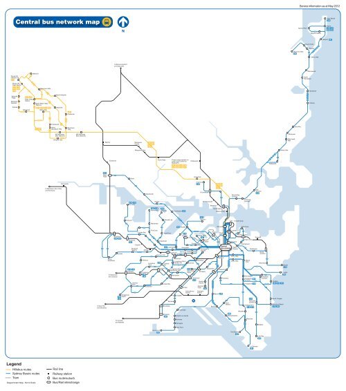 Central bus network map - 131500 Transport Infoline