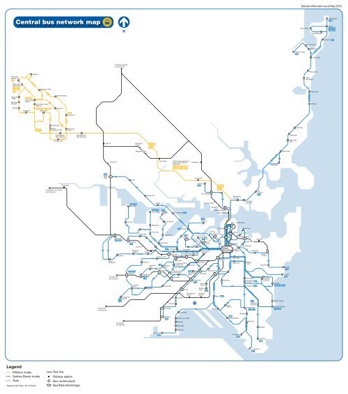 Bus Routes Sydney Map Central Bus Network Map - 131500 Transport Infoline
