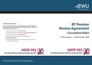 BT Pension Review Agreement Consultative Ballot - the CWU