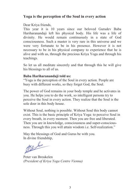 Journal 2012 Journal 2012 - Kriya Yoga Institute