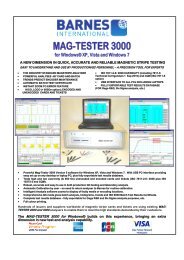 Data sheet - Barnes International Ltd