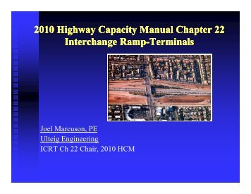 2010 Highway Capacity Manual Chapter 22, Joel Marcuson