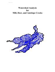 Watershed analysis for Mill, Deer and Antelope Creeks - KrisWeb