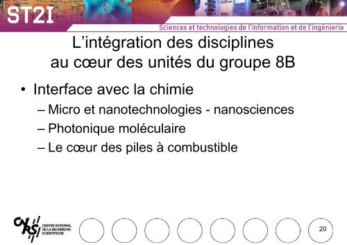 Intervention de Sylvain Allano, directeur scientifique adjoint au - CNRS