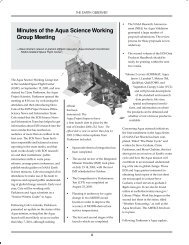 Minutes of the Aqua Science Working Group Meeting - Aqua - NASA