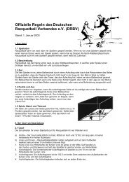 Offizielle Regeln des DRBV - Deutscher Racquetball Verband e.V