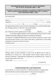 Dichiarazione sostitutiva di inagibilitÃ  - inabitabilitÃ  - Comune di ...
