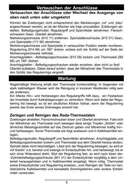 Handbuch (PDF) - Rada Armaturen GmbH