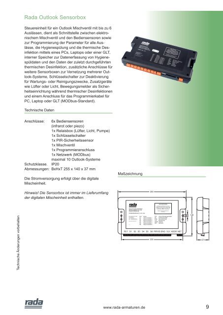 Rada Outlook - Rada Armaturen GmbH