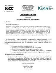 Certification of Internal Components - Insulating Glass Certification ...