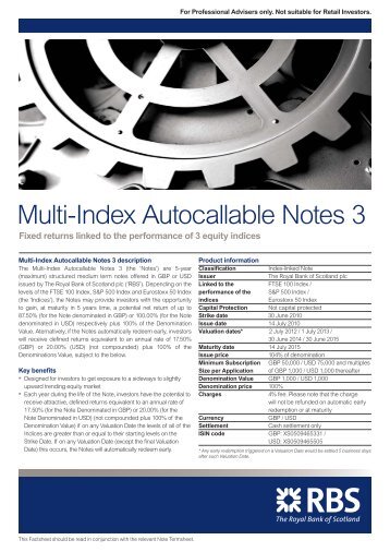 Download Factsheet (146 KB) - RBS Markets