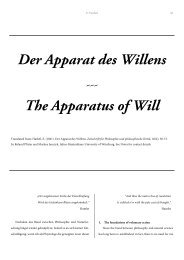 Der Apparat des Willens The Apparatus of Will - Roland-pfister.net