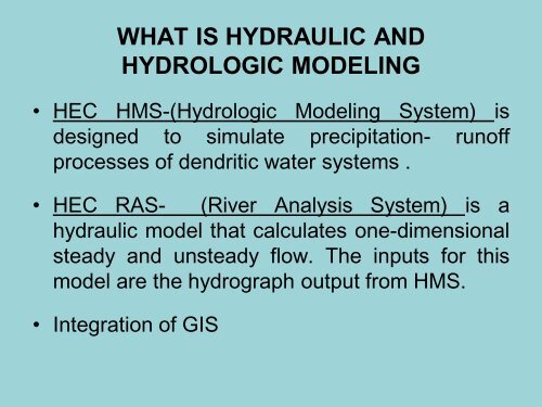 HYDROLOGICAL MODEL â HEC - HMS (Hydrologic ... - Uwi.edu