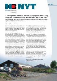 1 års dagen for alliancen mellem Haustrups Hærderi A/S og ... - Dansk