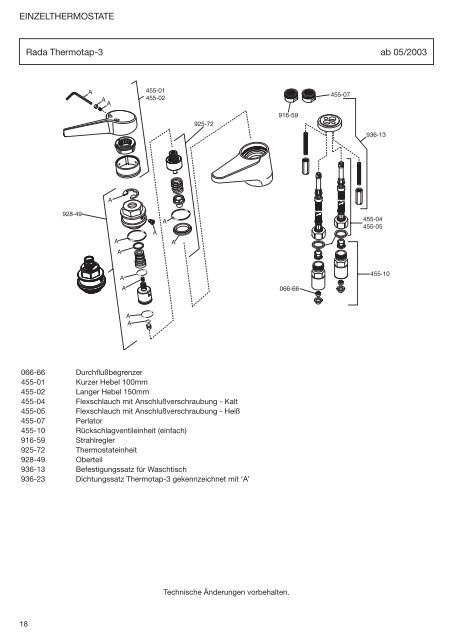 Rada Ersatzteilkatalog (5,9MB) - Rada Armaturen GmbH