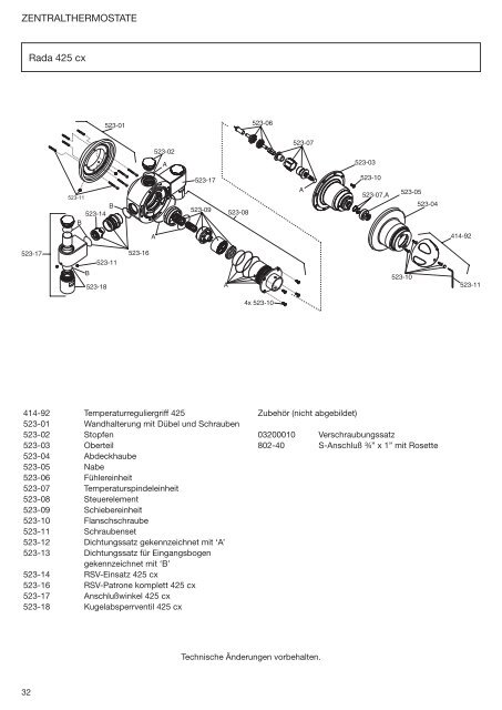 Rada Ersatzteilkatalog (5,9MB) - Rada Armaturen GmbH